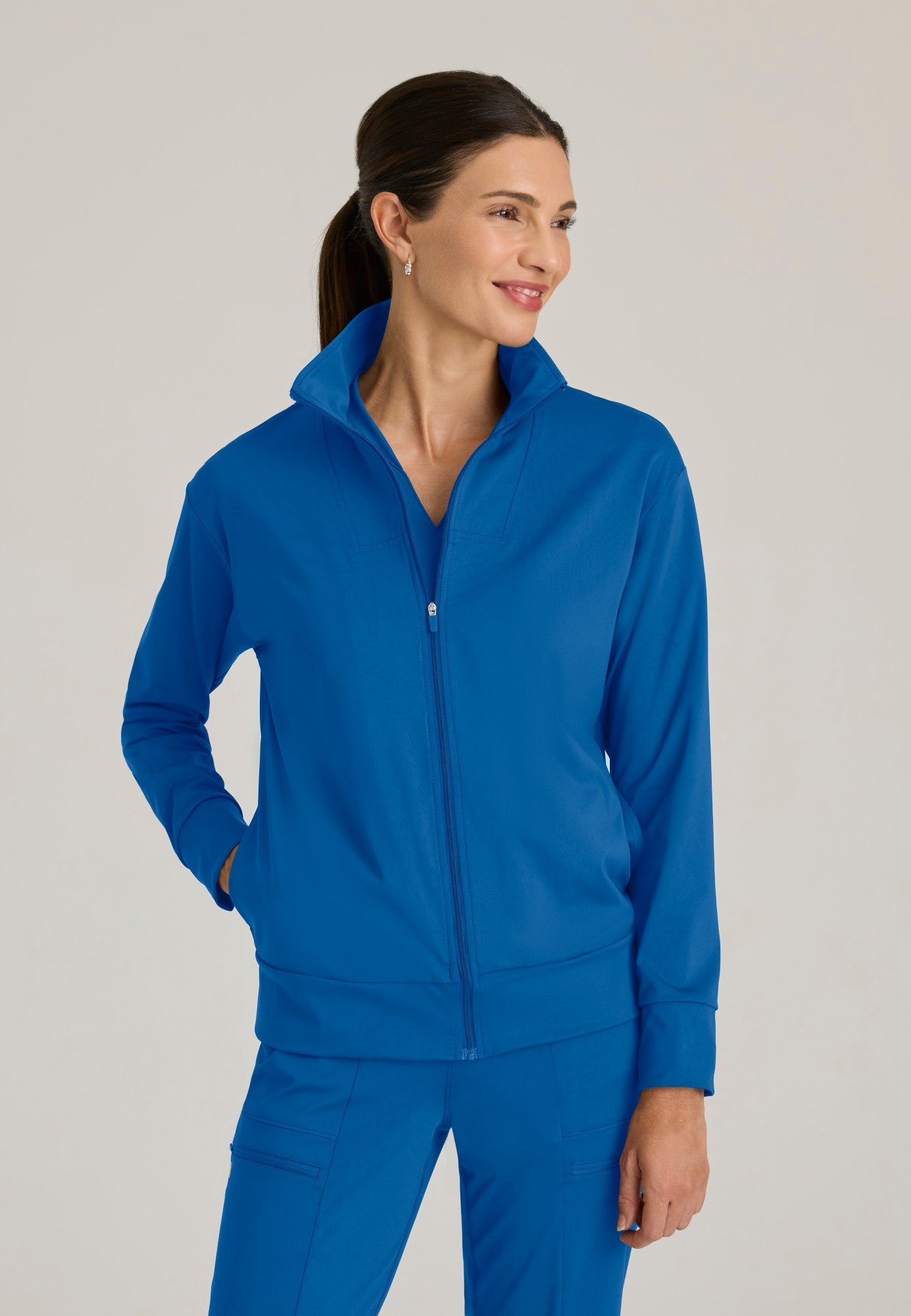 Ease Warm-Up Jacket - New Royal - Jen's Scrubs